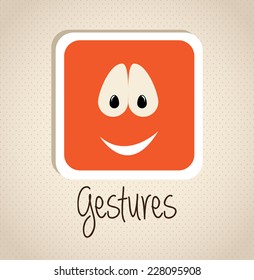 Cartoon design over beige background, vector illustration