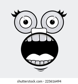 Cartoon design over white background, vector illustration