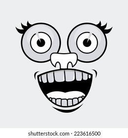 Cartoon design over white background, vector illustration