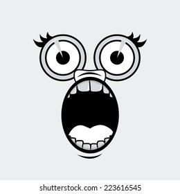 Cartoon design over white background, vector illustration