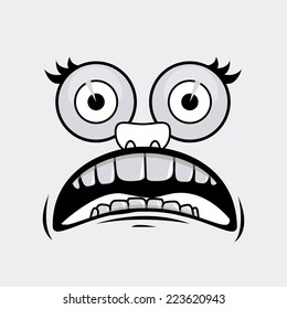 Cartoon design over white background, vector illustration