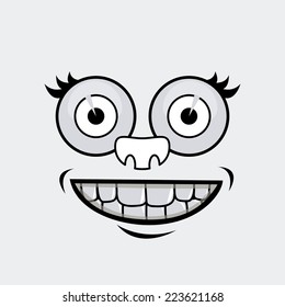 Cartoon design over white background, vector illustration