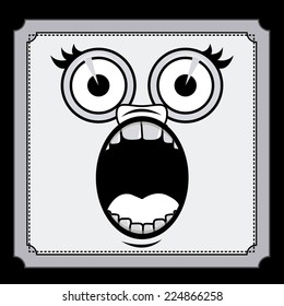 Cartoon design over white background, vector illustration