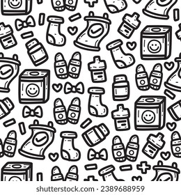 Cartoon design pattern for background, wallpaper, decorative