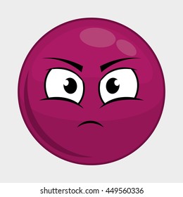 Cartoon design represented by expression face icon. Colorfull and isolated illustration. 