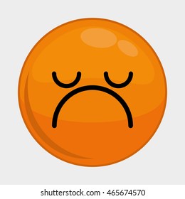 Cartoon design represented by expression face icon. Colorfull and isolated illustration. 