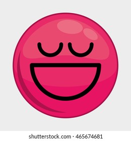 Cartoon design represented by expression face icon. Colorfull and isolated illustration. 