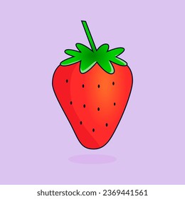 Cartoon design strawberry vector icon