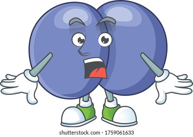 Ein Cartoon-Design von Streptococcus pneumoniae zeigt eine erstaunliche Gesichtsgestalt