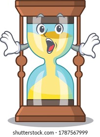 El estilo de diseño de dibujos animados del cronómetro tiene un gesto sorprendente