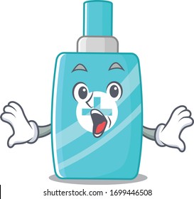 Cartoon design style of ointment cream has a surprised gesture
