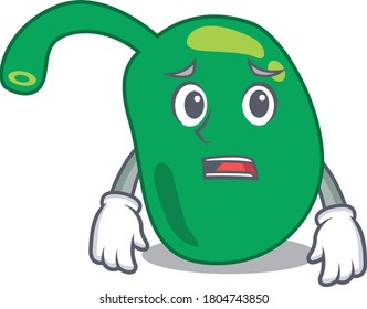Cartoon design style of pinealhaving worried face