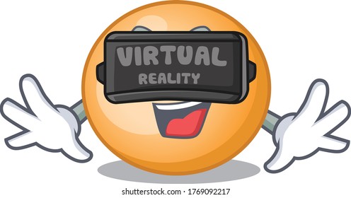 Cartoon design style of staphylocuccus aureus with modern Virtual Reality headset