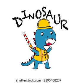 Cartoon design.Cute character design.Cartoon Dinosaur character .