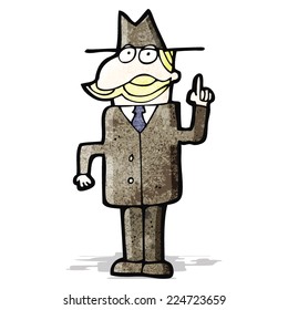 cartoon detective solving case