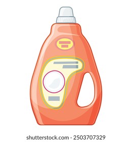 Cartoon detergent bottle with blank label for adding your own design