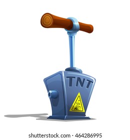 Cartoon Detonator For Tnt And Explosive Objects. Vector Illustration.