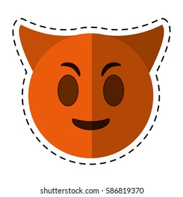 cartoon devil emoticon funny icon