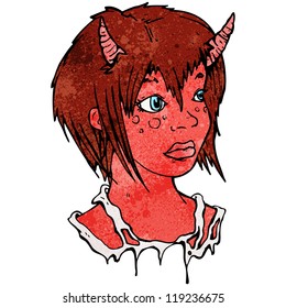 cartoon devil girl