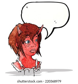 chica del diablo de las caricaturas