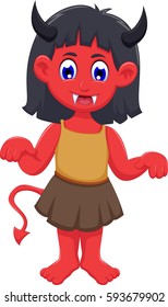 Cartoon devil girl for you design