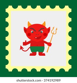 Cartoon devil icon