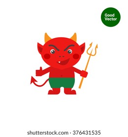 Cartoon devil icon