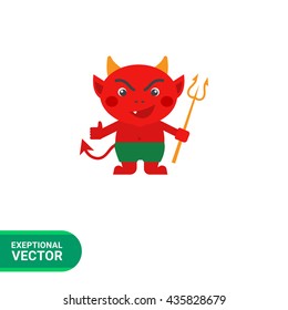 Cartoon devil icon