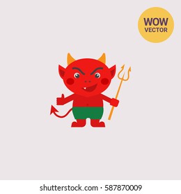 Cartoon devil icon