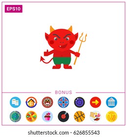 Cartoon devil icon