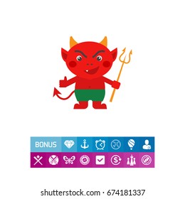 Cartoon devil icon