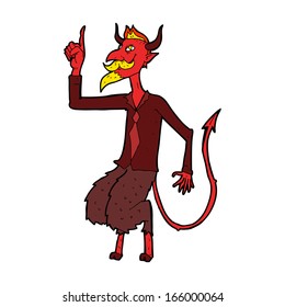 cartoon devil in shirt and tie