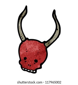 cartoon devil skull