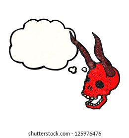cartoon devil skull