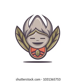 cartoon devil smile character