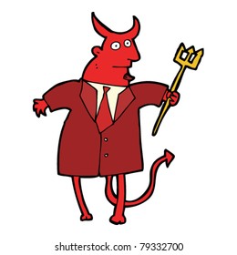 cartoon devil in suit