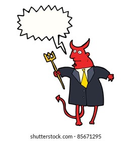 cartoon devil in suit