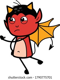 Cartoon Devil Threatening Vector Illustration Design Illustration