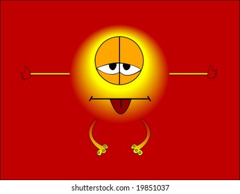 Cartoon devil weedy