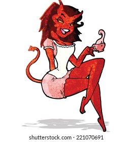 cartoon devil woman