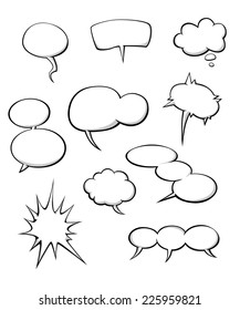 Cartoon dialog clouds set for comics or another design