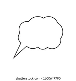 Cartoon dialogs cloud line vector, thinking cloud icon image