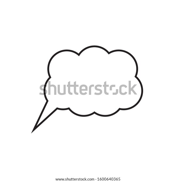 Cartoon Dialogs Cloud Line Vector Thinking Stock Vector Royalty Free