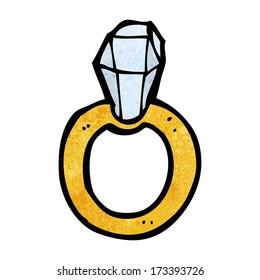 anillo de diamantes de dibujos animados