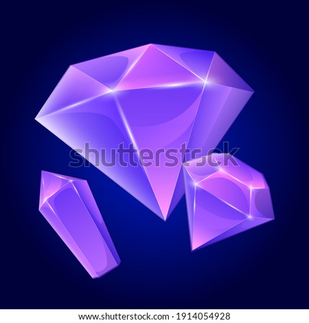 Cartoon diamonds for games, backgrounds