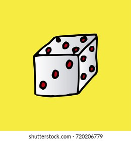 Cartoon of dice