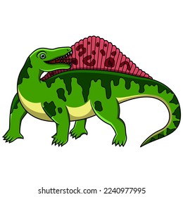 Cartoon Dimetrodon isolated on white background 