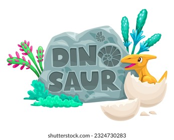 Dinosaur Pterodactyloidea icon in outline style isolated on white  background. Dinosaurs and prehistoric symbol stock vector illustration.  Stock Vector