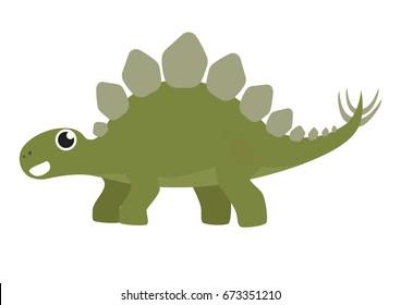 Cartoon Dino Stegosaurus Stock Vector (Royalty Free) 673351210 ...