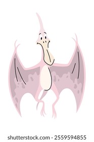 Cartoon dinosaur baby. Prehistoric funny little monster for children theme. Cartoon character in flat style. Vector illustration isolated on white background
